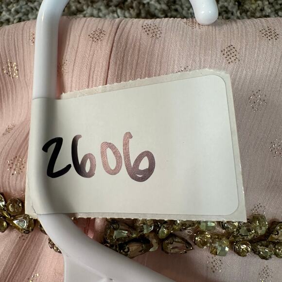 MAC DUGGAL Women's 49330 Ruffle Trimmed Polkadot High Low Dress Size 4 In Salmon - Picture 13 of 13